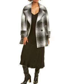 women Cinzia Rocca Icons Short Plaid Wool & Alpaca-Blend