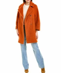 women Cinzia Rocca Icons Double-Breasted Wool & Alpaca-Blend Peacoat