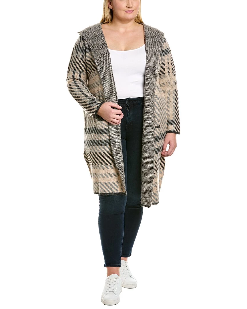 women Joseph A. Plus Hooded Cardigan 3 women Joseph A. Plus Hooded Cardigan