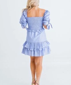 Karlie women Stripe Swiss Dot Smock Tier Dress in Blue -Cinzia Rocca Icons Shop 0ff525b716bc4011804c7b4a2c65302f 1080x