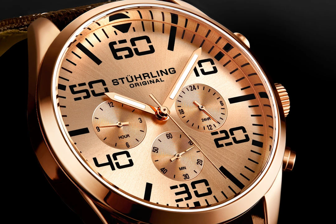 Stuhrling Original men 4001 Quartz 42mm Aviator 14 Stuhrling Original men 4001 Quartz 42mm Aviator - Image 12