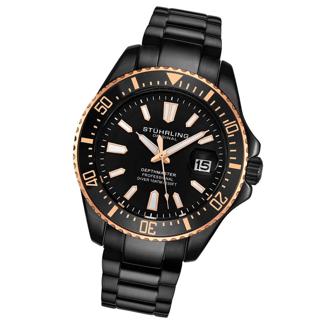 Stuhrling Original men Depthmaster 3950A Quartz 42mm Diver 16 Stuhrling Original men Depthmaster 3950A Quartz 42mm Diver - Image 14