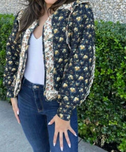 Cinzia Rocca Icons Shop 24 Karlie women Corduroy Jacket in Floral Ditzy