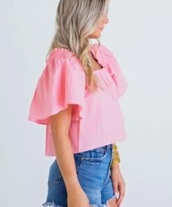 Karlie women Poplin Square Neck Top in Pink -Cinzia Rocca Icons Shop 27b0ca02f7c44a5382df89fb846c6691 1080x