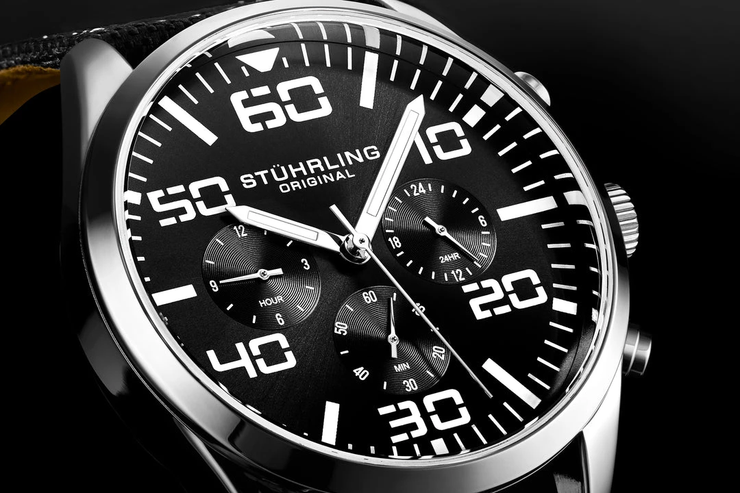 Stuhrling Original men 4001 Quartz 42mm Aviator 17 Stuhrling Original men 4001 Quartz 42mm Aviator - Image 15