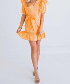 Karlie women Poplin Wrap Ruffle Dress in Orange -Cinzia Rocca Icons Shop 3e7fdf6041d941a89887bef4efaaf0a0 90f88109 344e 4532 a765 22a9ee3fb5a6 1080x