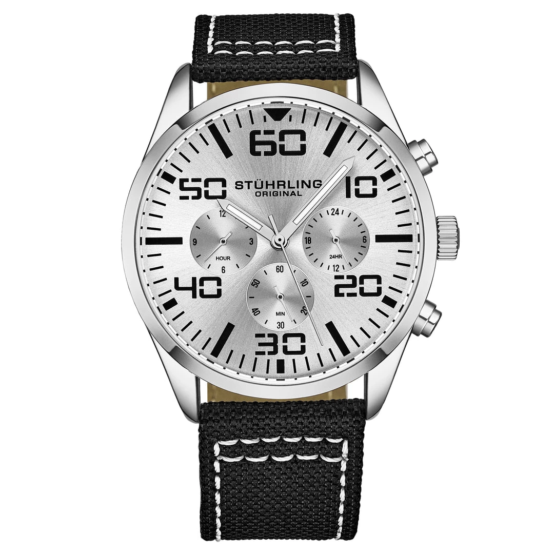 Stuhrling Original men 4001 Quartz 42mm Aviator 6 Stuhrling Original men 4001 Quartz 42mm Aviator - Image 4
