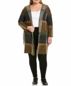 women Joseph A. Plus Hooded Cardigan