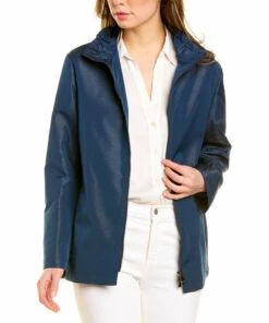 women Cinzia Rocca Icons Scrunched Collar Raincoat