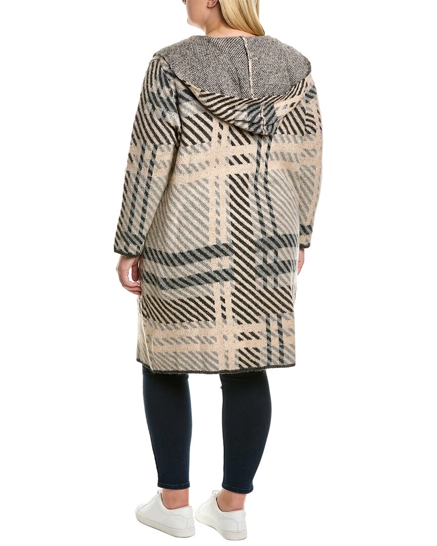 women Joseph A. Plus Hooded Cardigan 4 women Joseph A. Plus Hooded Cardigan - Image 2