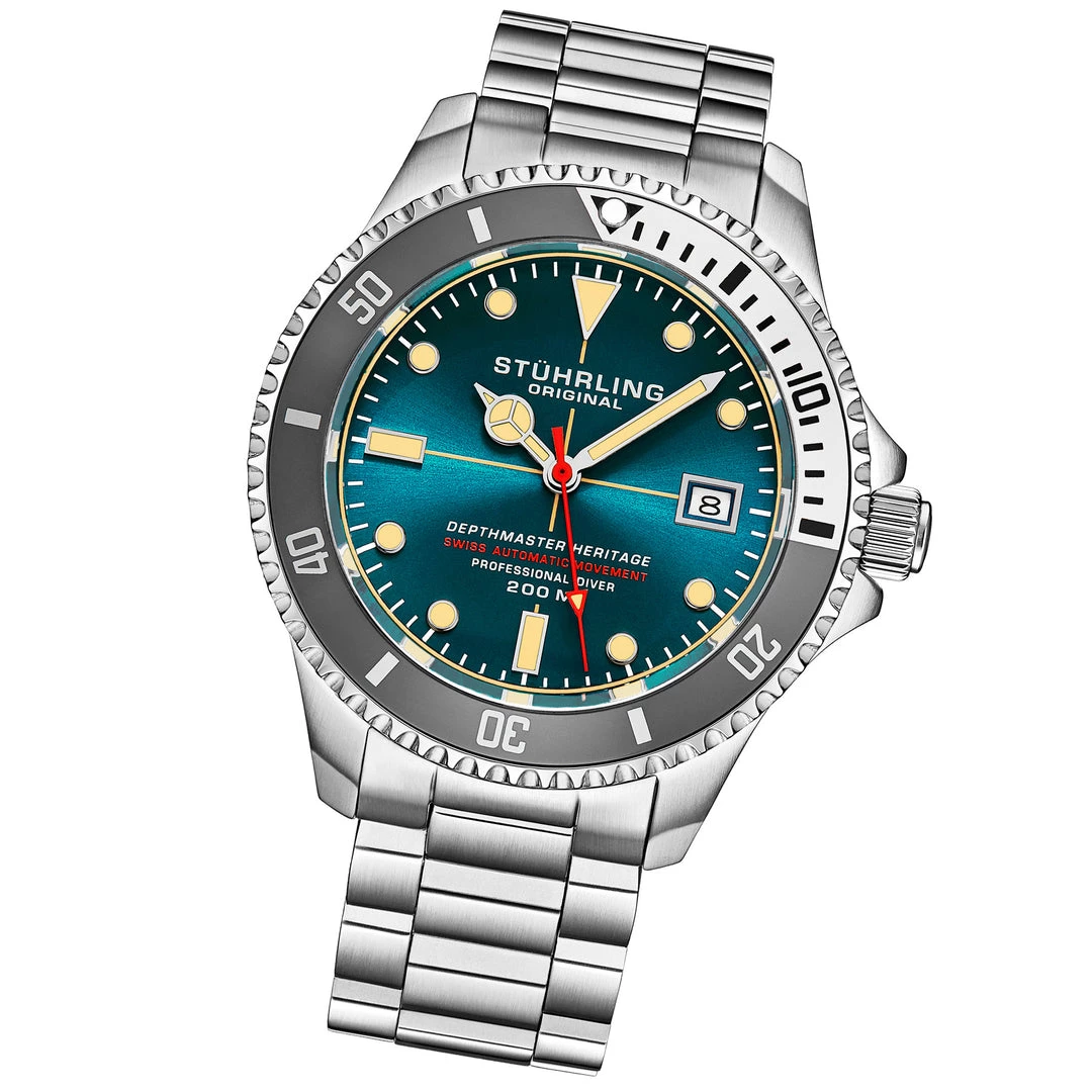 Stuhrling Original men Swiss Automatic Depthmaster Heritage 883H 42mm Diver 10 Stuhrling Original men Swiss Automatic Depthmaster Heritage 883H 42mm Diver - Image 8