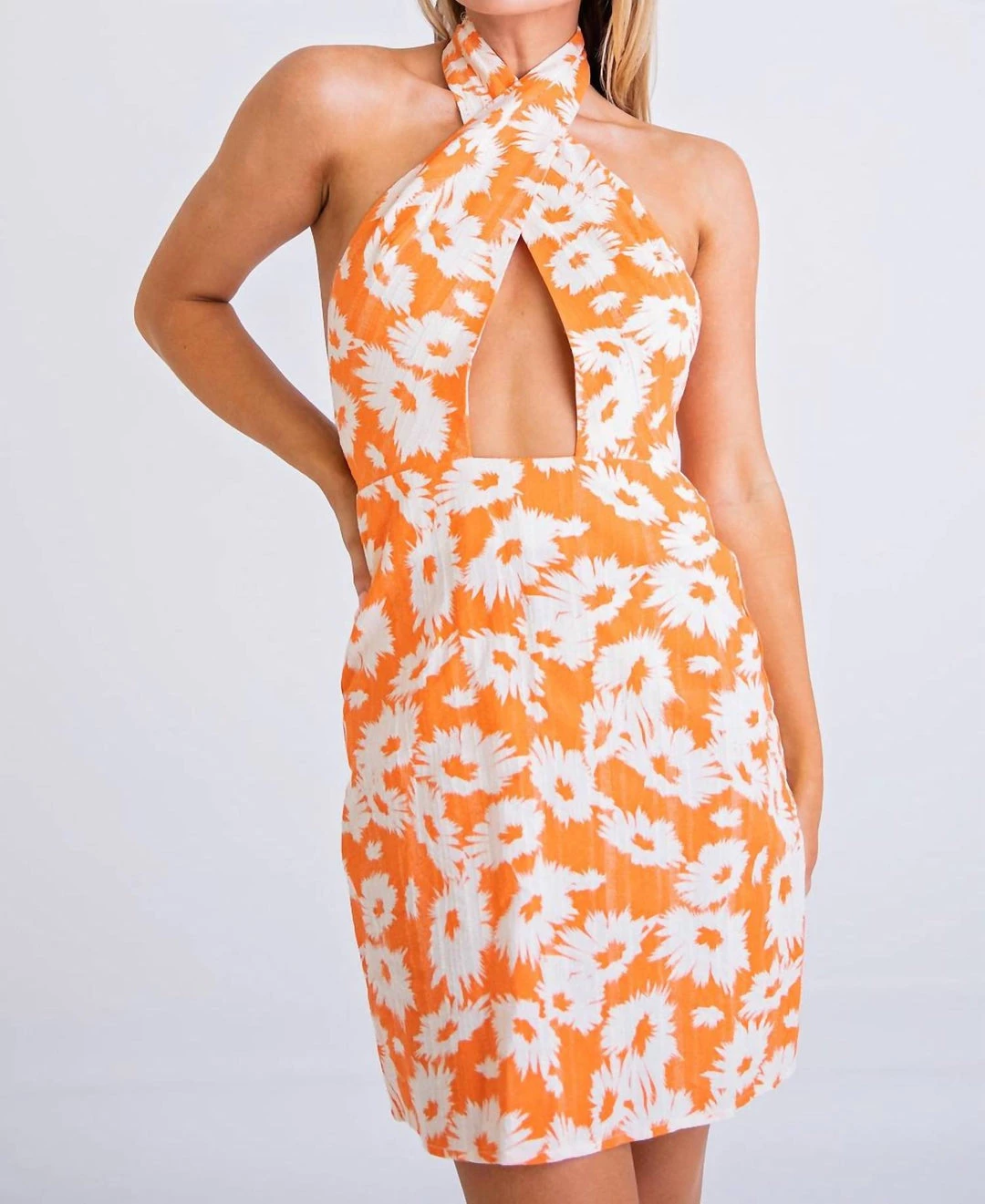 Karlie women Crisscross Dress in Orange 3 Karlie women Crisscross Dress in Orange
