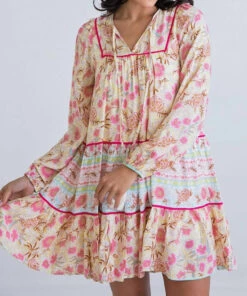 Karlie women Floral Boho Dress in Pink + Yellow -Cinzia Rocca Icons Shop 56d37ec8636a481cb10c01e2baa1170a e6ec9ecd 5515 4ef8 b242 9eb91173a969 1080x
