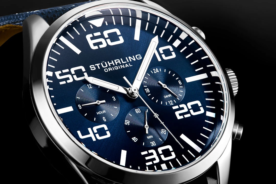 Stuhrling Original men 4001 Quartz 42mm Aviator 20 Stuhrling Original men 4001 Quartz 42mm Aviator - Image 18