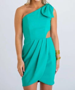 Karlie women Solid Knot Cut Out One Shoulder in Green -Cinzia Rocca Icons Shop 617b6b4a5ac04984a9b18df3e646db69 1080x