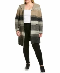 women Joseph A. Plus Draped Open Cardigan