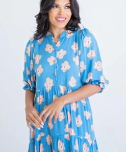 Karlie women Floral Power Puff Sleeve Maxi Dress in Blue -Cinzia Rocca Icons Shop 7ec56fd421ba46f18f9e97fb0a5052e1 1080x