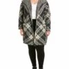 women Joseph A. Plus Draped Open Cardigan