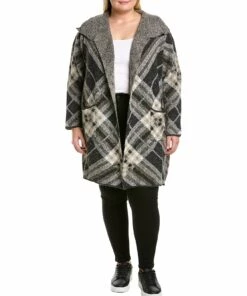 women Joseph A. Plus Draped Open Cardigan