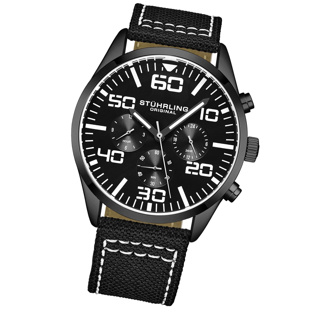 Stuhrling Original men 4001 Quartz 42mm Aviator 10 Stuhrling Original men 4001 Quartz 42mm Aviator - Image 8