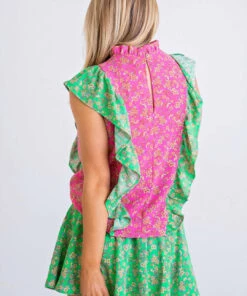 Karlie women Floral Vintage Ditzy Ruffle Top in Pink/Green -Cinzia Rocca Icons Shop 99abb9c1789b4627a50fc2eab0c9ff92 1dc68239 558f 47e0 aa3c c6437be332d8 1080x