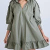 Karlie women Solid Poplin Ruffle Sleeve Dress in Olive -Cinzia Rocca Icons Shop 9bf2b8bdac7d45008fb0019ff61629eb 1080x