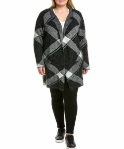 women Joseph A. Plus Draped Open Cardigan