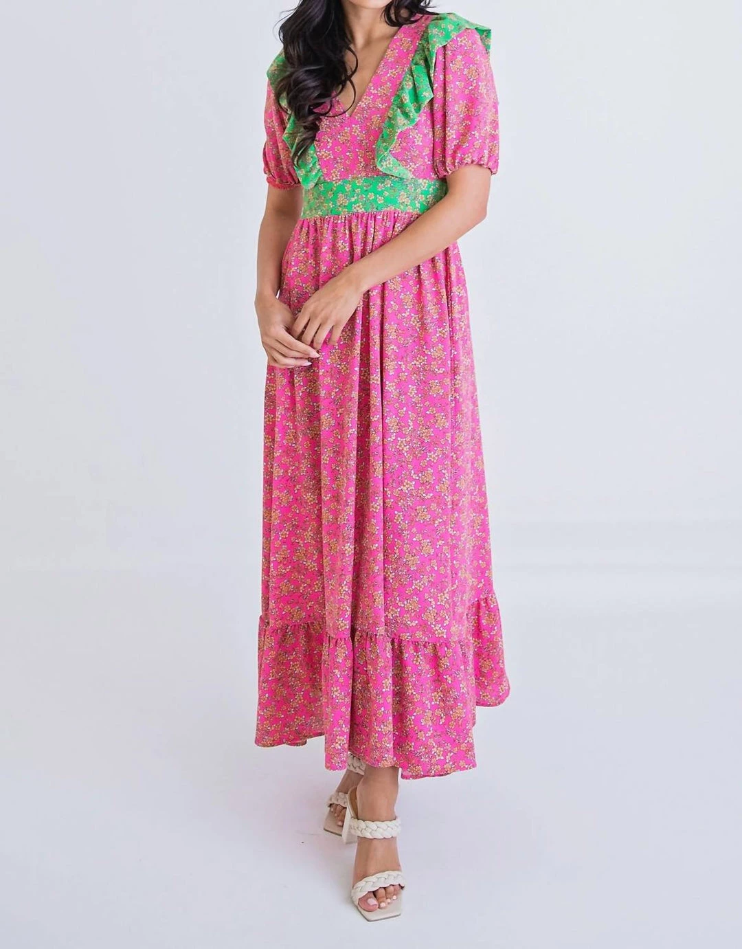 Karlie women Vintage Floral Maxi Dress in Pink 3 Karlie women Vintage Floral Maxi Dress in Pink