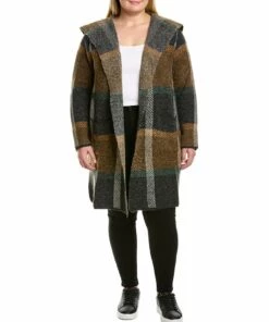 women Joseph A. Plus Draped Open Cardigan