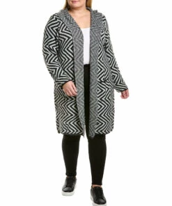 women Joseph A. Plus Hooded Cardigan