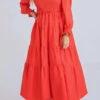 Karlie women Patricia Poplin Smock Tier Maxi Dress in Red 1 Karlie women Patricia Poplin Smock Tier Maxi Dress in Red -Cinzia Rocca Icons Shop b93934f807434facbb3f3d2925a9275f 1080x