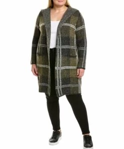 women Joseph A. Plus Hooded Cardigan
