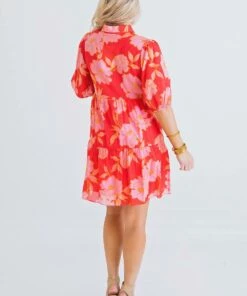 Karlie women Buttoned Puff Sleeve Tier Dress in Tomato -Cinzia Rocca Icons Shop ca5d499c70b943fca116d274e6ce19bc 3a6c0ab6 8d90 48eb bfb2 b26788f1806f 1080x