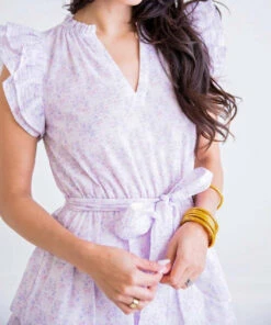 Karlie women Floral Seersucker Ruffle Tie Dress in Lavender -Cinzia Rocca Icons Shop d607ed271f1840cdb48c4c8f87f7450b 1080x