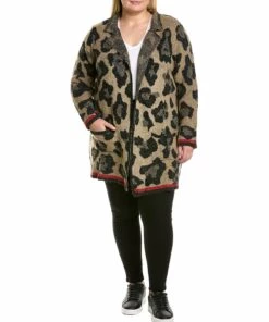 women Joseph A. Plus Draped Open Cardigan