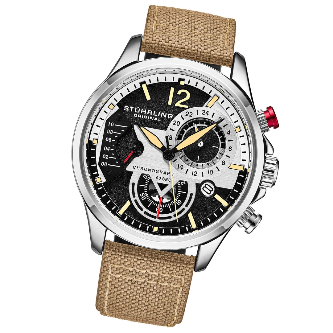 Stuhrling Original men 909 Quartz 45mm Aviator 9 Stuhrling Original men 909 Quartz 45mm Aviator - Image 7