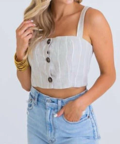 Karlie women Striped Linen Crop Top in Taupe -Cinzia Rocca Icons Shop ec0174fcf9f64ae1be34f7fac51b3b67 c90cec55 1d5c 40bb 88b3 340fa6e0d400 1080x