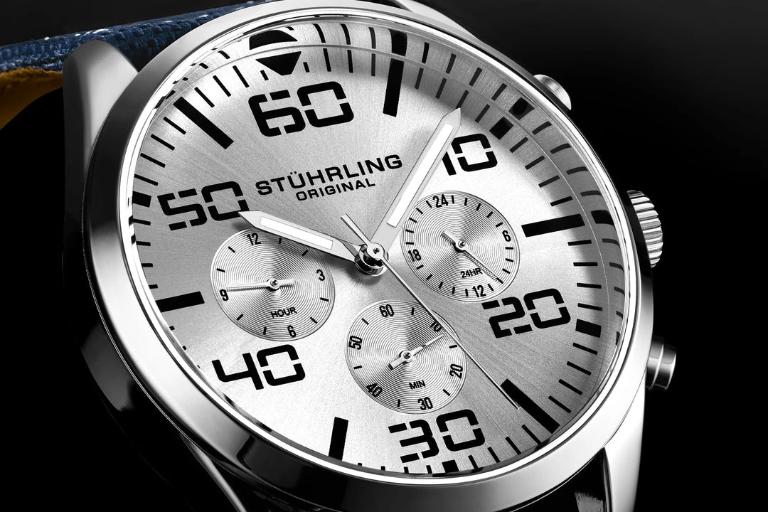 Stuhrling Original men 4001 Quartz 42mm Aviator 5 Stuhrling Original men 4001 Quartz 42mm Aviator - Image 3