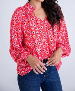 Karlie women Floral Long Sleeve Top in Floral