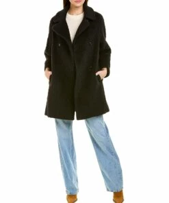 women Cinzia Rocca Icons Double-Breasted Wool & Alpaca-Blend Peacoat