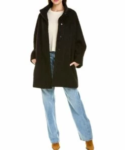 women Cinzia Rocca Icons Wool & Alpaca-Blend Peacoat