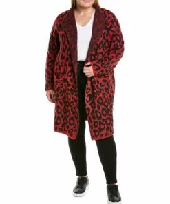 women Joseph A. Plus Draped Open Cardigan