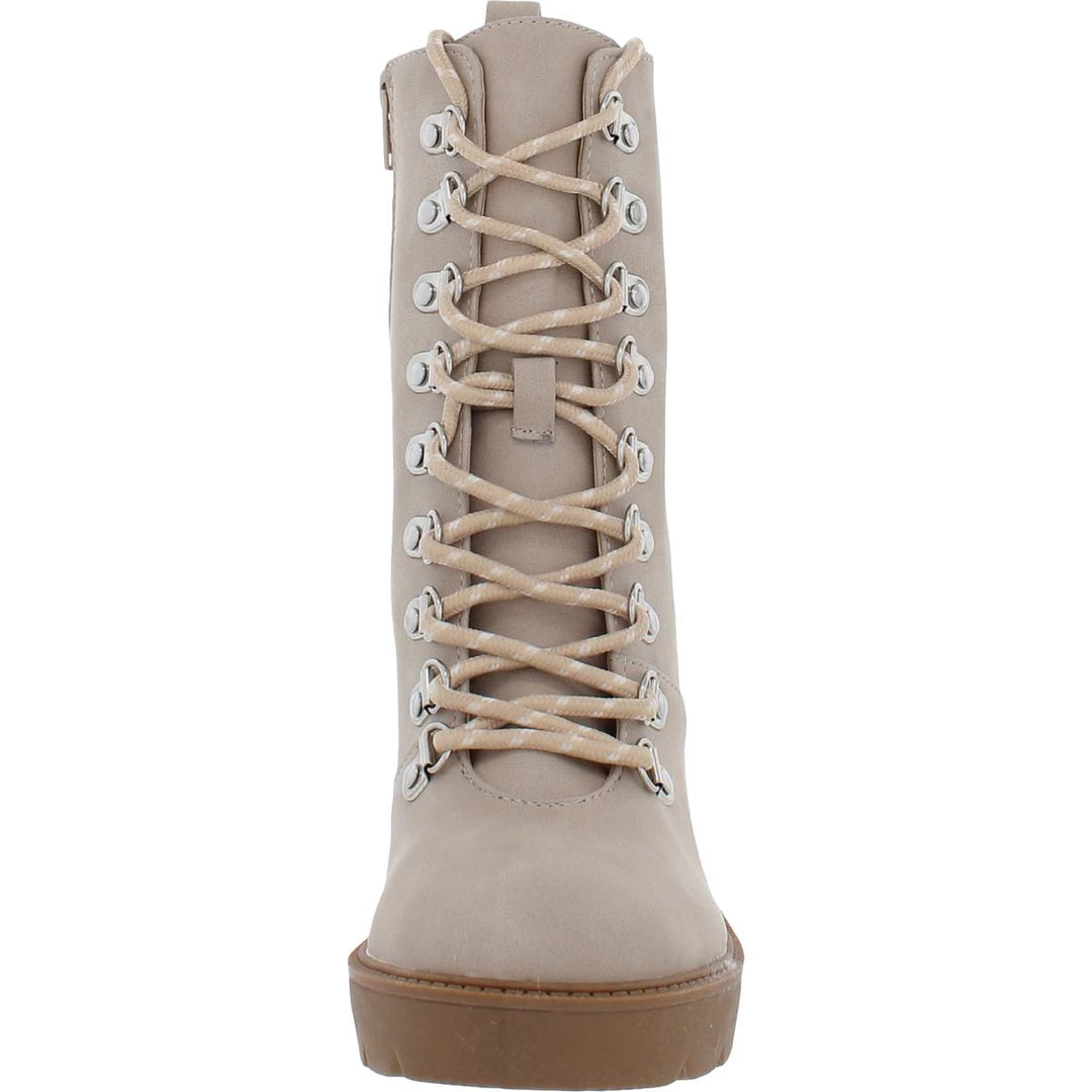 DV By Dolce Vita Dreek Womens Faux Leather Ankle Combat & Lace-up Boots 5 DV By Dolce Vita Dreek Womens Faux Leather Ankle Combat & Lace-up Boots - Image 3