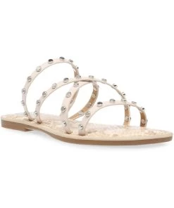 DV By Dolce Vita Jillen Womens Faux Leather Slip On Slide Sandals