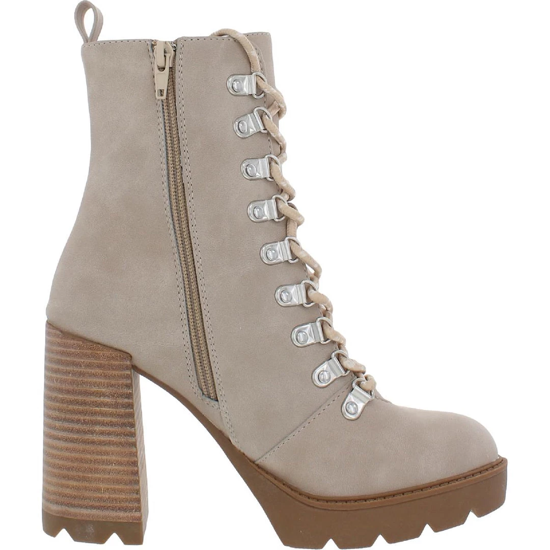 DV By Dolce Vita Dreek Womens Faux Leather Ankle Combat & Lace-up Boots 4 DV By Dolce Vita Dreek Womens Faux Leather Ankle Combat & Lace-up Boots - Image 2