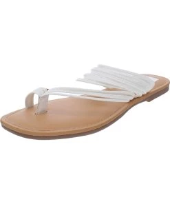 DV By Dolce Vita Jabbot Womens Faux Leather Strappy Thong Sandals