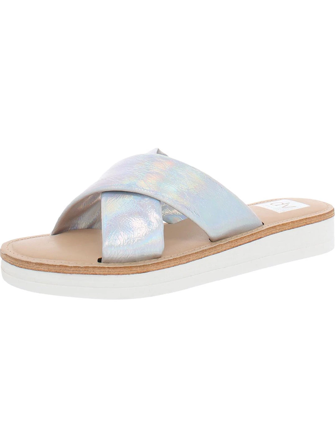 DV By Dolce Vita Hondli Womens Iridescent Slip On Slide Sandals 3 DV By Dolce Vita Hondli Womens Iridescent Slip On Slide Sandals