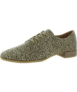DV By Dolce Vita Pablo Womens Faux Suede Cheetah Oxfords