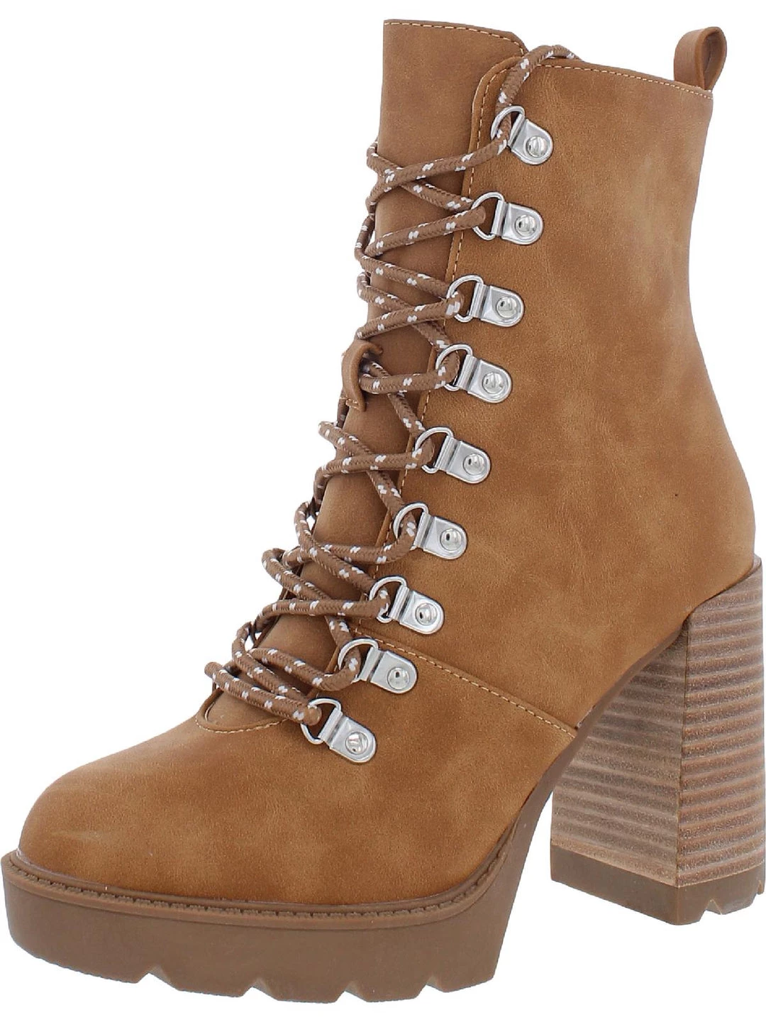 DV By Dolce Vita Dreek Womens Faux Leather Ankle Combat & Lace-up Boots 6 DV By Dolce Vita Dreek Womens Faux Leather Ankle Combat & Lace-up Boots - Image 4