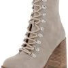 DV By Dolce Vita Dreek Womens Faux Leather Ankle Combat & Lace-up Boots
